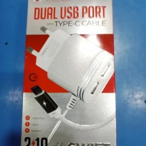 Audionic TYPE C DUAL USB PORTS UNIVERSAL CHARGER S-80