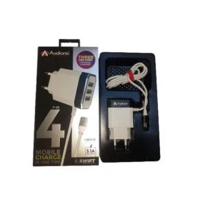 Audionic SWIFT P-55 Turbo Power Auto ID Fast Quick 3.1A Charger with 3-USB Ports