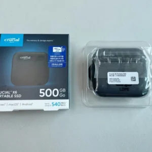 Crucial X6 500GB Portable SSD – Up to 540MB/s – USB 3.2 – External Solid State Drive, USB-C – CT500X6SSD9